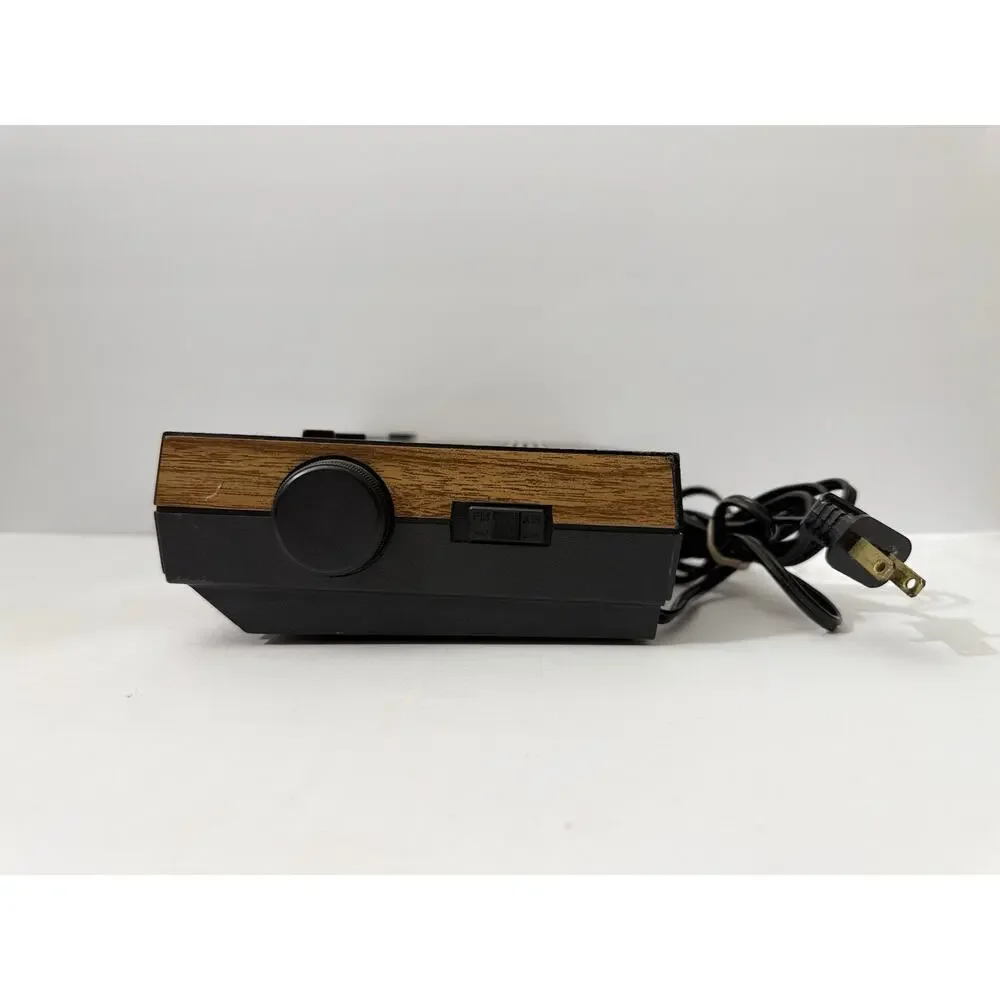 GE General Electric AM FM Alarm Clock Radio Woodgrain Vintage Tested Working!